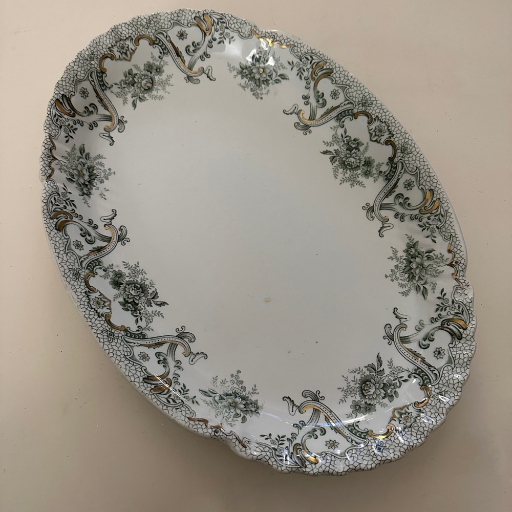 John Edwards Keswick Vintage 16” Serving Platter Floral China